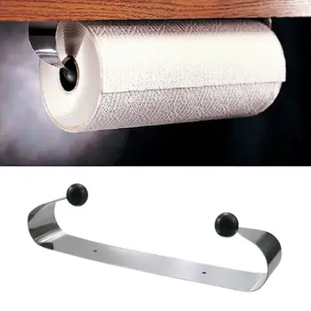 

Stainless steel paper towel holder For Bathroom Toilet Rack Under Kitchen Cabinet Tissue Self-adhesive Paper Roll Accessori D6M4