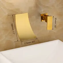 Matte Black Bathroom Bathtub Faucet Solid Brass Wash Basin Sink Mixer Tap Golden Chrome Wall Mount 1 Handle Control Mixer Fauce
