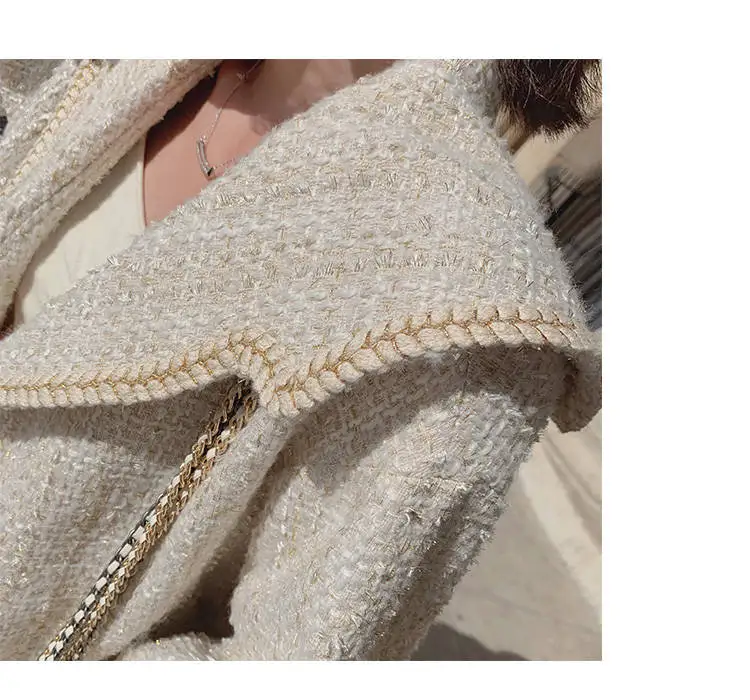 Heydress осенне-зимние женские шерстяные пальто с отложным воротником OL двубортный Блейзер Женский Элегантный комплект из двух предметов