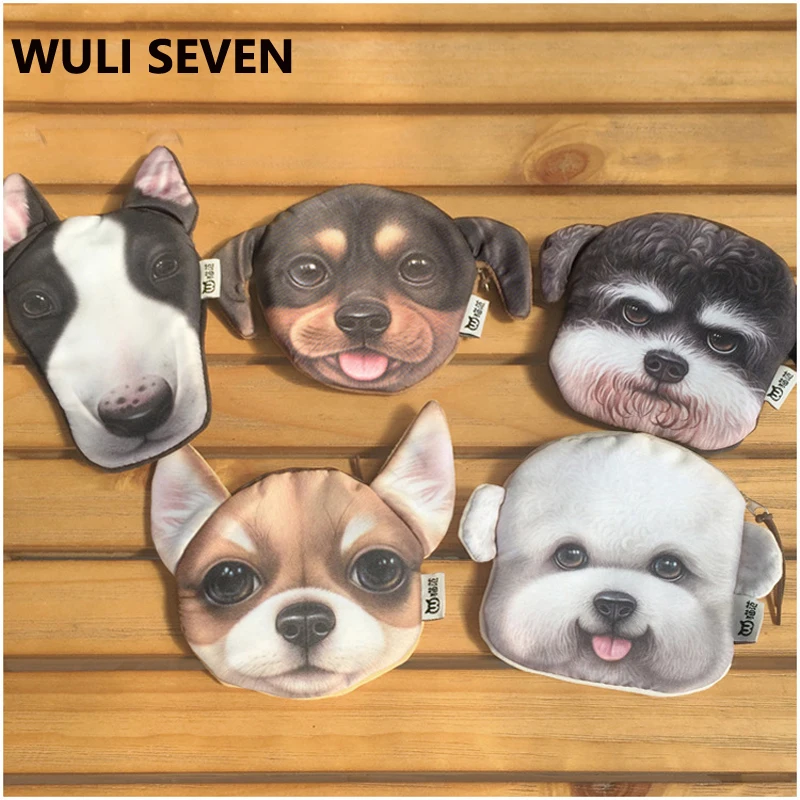 WULI SEVEN новинка Модный женский 3D кошелек для монет на молнии с животными Детский