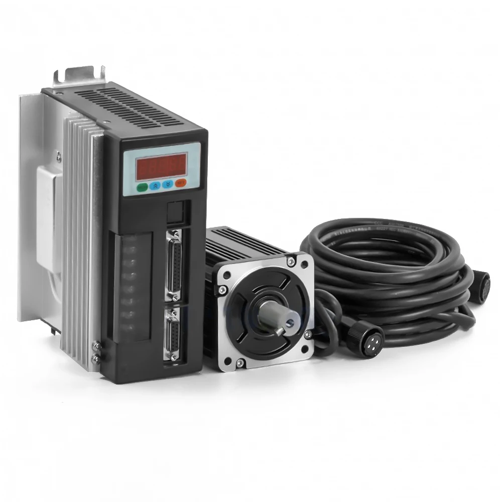 3.8KW 130ST M15025 AC Серводвигатель 15N.M 2500 об/мин и драйвер с кабелем высокой мощности
