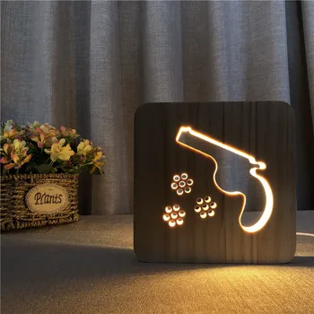 

Creative Lights New Wooden Table Lamp 3D LED Night Lights Christmas Lights Decorative Lights Christmas Decorations for Home