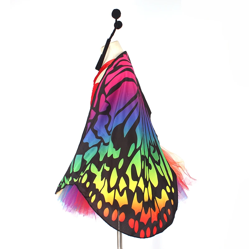 Bright Rainbow Butterfly Tutu Dress Little Kids Girls Halloween Costume Outfit Children Birthday Party Beach Holiday Tulle Dresses (14)