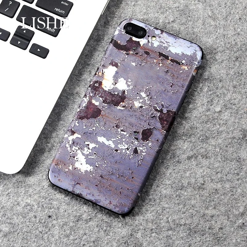Цветная Защитная пленка с рисунком ржавчины для iPhone 6 6S X 7 8 Plus|Наклейки телефонов|