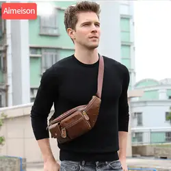 Aimeison натуральная кожа набедренная сумка на пояс мешочки для телефона дорожная поясная сумка мужская маленькая поясная сумка кожаный чехол