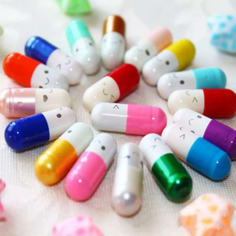 

50Pcs Cute Expression Capsules Love Pills Put In Wishing Drift Lovers Gifts SZ