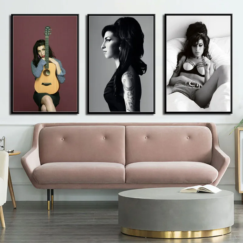 Amy Winehouse музыка певица звезда поп арт живопись высокое качество холст постер