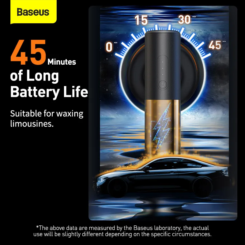 Baseus Car Polisher Machine Wireless Electric Polishing Wax Tool Adjustable Speed Cordless Auto Polish Waxing Machine