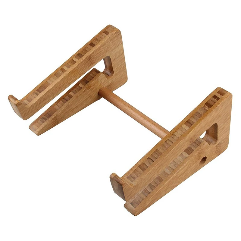

Creative New Bamboo Wood Laptop Cooling Bracket Lazy Beech Tablet Desktop Storage Rack for Macbook Air Or Macbook Pro