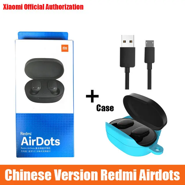 Xiaomi Redmi Airdots наушники-вкладыши TWS Bluetooth 5,0 наушники стерео Беспроводной активный Шум отмена с микрофоном громкой связи - Цвет: As the picture