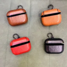 Кожаный чехол для наушников для Airpods Pro чехол Модный чехол для Apple Air Pods Pro 3 Наушники Earpods крючок для наушников-вкладышей зарядная коробка