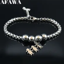 Модный браслет «Лучший Друг» из нержавеющей стали для женщин, браслеты серебряного цвета, ювелирные изделия pulseira feminina B18551