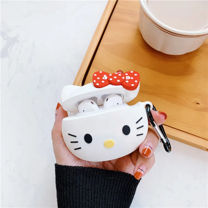 Япония мультфильм 3D My Melody наушники чехол для Airpods прекрасный подарок для Apple Airpods2 Bluetooth беспроводной силиконовый наушник чехол - Цвет: -2