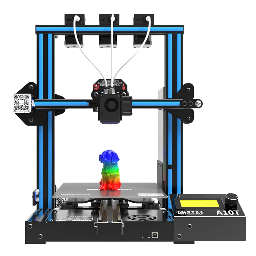 

Geeetech A10T 3D Printer 3 in 1 out Mixed Property Upgrade GT2560 V4.0 Controlboard Open Source 220x220x250mm LCD2004 FDM CE