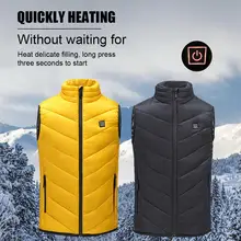 Жилет с подогревом с зарядкой через usb легкий утепленный жилет с подогревом моющийся Регулируемый для детей, для пеших прогулок и охоты, кемпинга