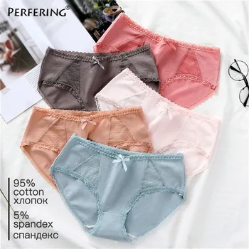 

Perfering Women's Panties 3Pcs/Set Cotton Solid Color Girl Briefs Lingerie Female Underwear Ladies Underpants Women Intimate