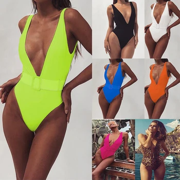 

Jazz Costumes Ladies Nightclub Rave Clothes Dancer Outfit Sexy Deep V-Neck Halter Bodysuit Hot Spring Beach Swimsuit DT2024