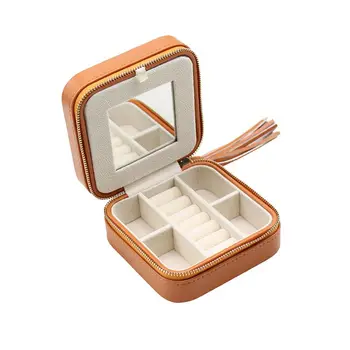 

Small Travel Jewelry Box, Travel Mini Organizer Portable Display Storage Case