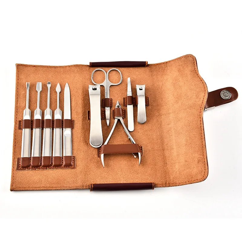 10 шт. набор инструментов для маникюра и педикюра из нержавеющей стали|Комплекты