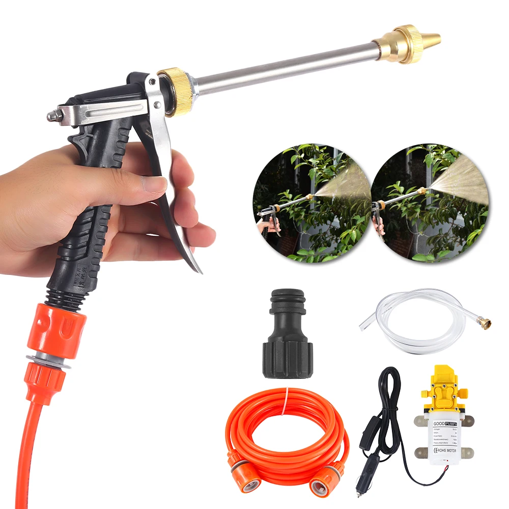 

High-pressure Car Wash Electric Car Washing Machine Pump Set Portable Automatic Car Wash Set with Car Charger