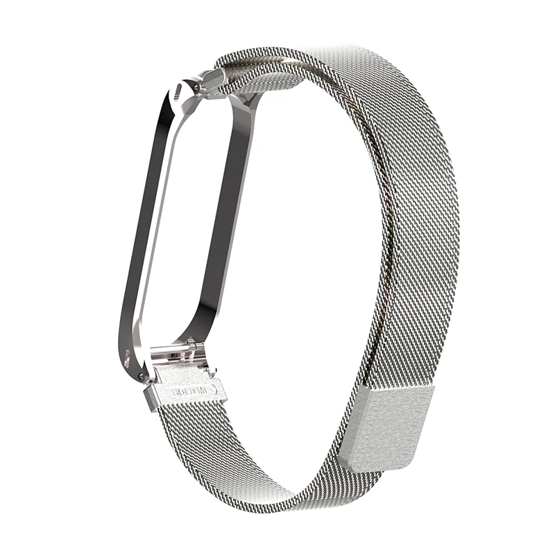 AKGLEADER For Xiaomi Miband 4 Milanese Loop Strap Stainless Steel Wrist Bracelet For Xiaomi Mi Band 4 Newest Miband 4 Straps