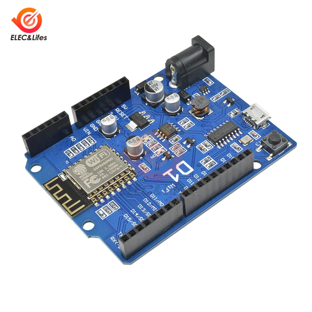 Для WeMos D1 esp8266 CH340 CH340G WiFi Беспроводная макетная плата ESP-12 ESP-12E модуль OTA для Arduino UNO R3 Micro USB 3,3 V 5V