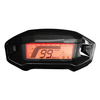 

12V Universal Motorcycle LCD Speedometer Odometer Techometer Fuel Gauge WITH 7 Color Backlight for 2.4 cylinder Motorcycle nice