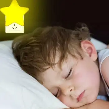 

4Color LED Sensor Control Night Light Mini Star LED Night Light With EU/US Plug for Dark Night Baby Sleeping Light Bedside Lamps