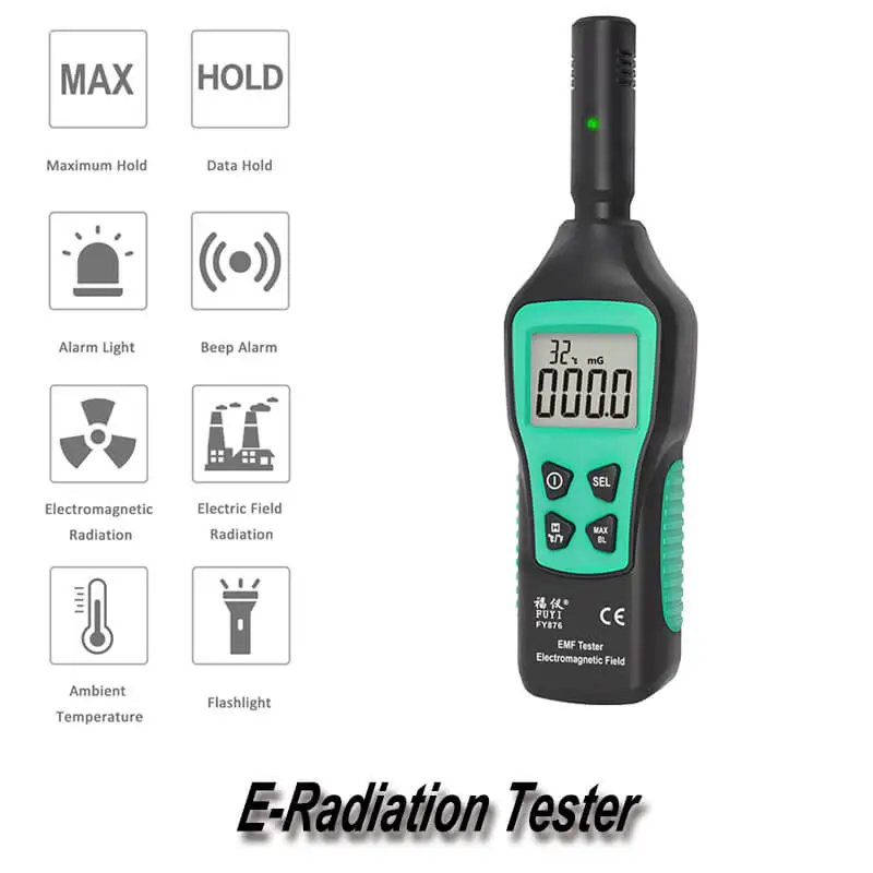 Radiation Detector Electromagnetic Field Radiation Tester Temperature Tester EMF Meter Dosimeter Detector For Computer Phone afbeelding