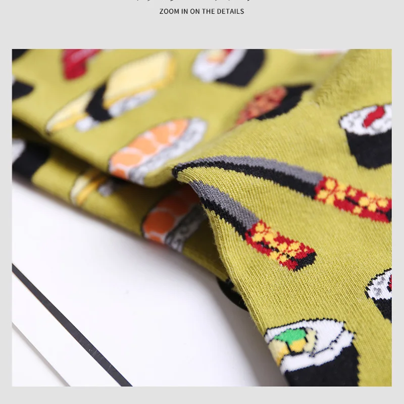 Носки мужские подарки для мужчин Harajuku художественные носки хип-хоп хлопчатобумажные забавные носки фруктовые дышащие впитывающие Пот спортивные носки