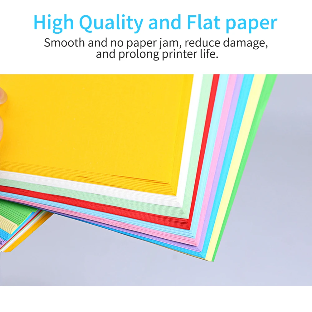 100 Sheets A4 Color Copy Paper 210x297mm/8.3x11.7in Printer Paper 70GSM for Copy Printing Writing Crafts & Art