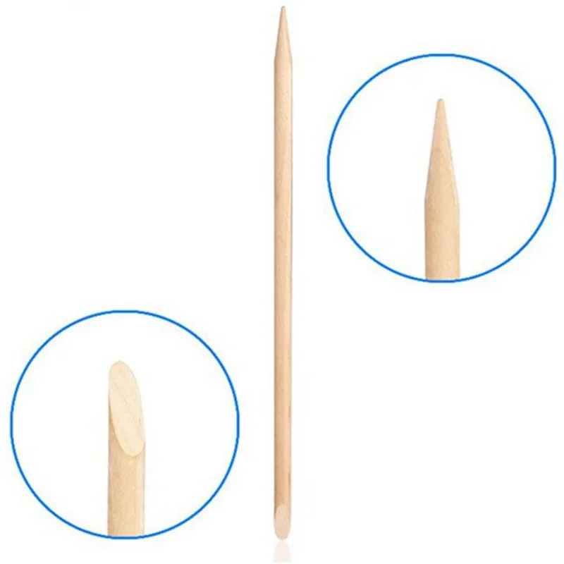 100 шт деревянные палочки для удаления кутикулы, для маникюра, для удаления кутикулы, оранжевые деревянные палочки для удаления кутикулы, инструменты для маникюра и дизайна ногтей
