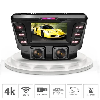 

4K Dash Cam hidden type Wifi Car DVR Camera dual lens Dual Full 1080P for front and rear Car DVR Video Recorder