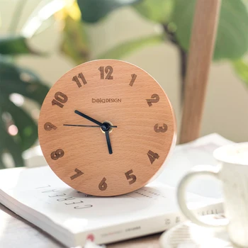 

Xiaomi Youpin originally designed alarm clock solid wood clock mute student creative simple Nordic wooden small clock