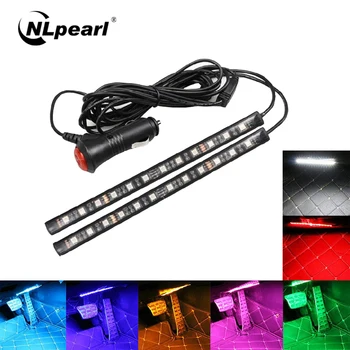 

Nlpearl 2 In 1 Decorative Lamp 5050SMD Cigarette Lighter Remote RGB Interior Atmosphere Lights Interior Floor Foot Ambient light