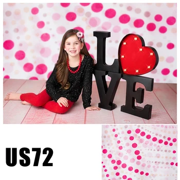 

HUAYI Photography Backdrop Valentine's Day Love Polka Dots Photobooth Background Newborns Baby Child Studio Backdrops US-72