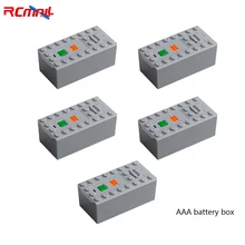 

RCmall 5Pcs Power Functions Parts AAA Battery Box(Not include battery) Compatible Legoeds RC Car Building Blocks