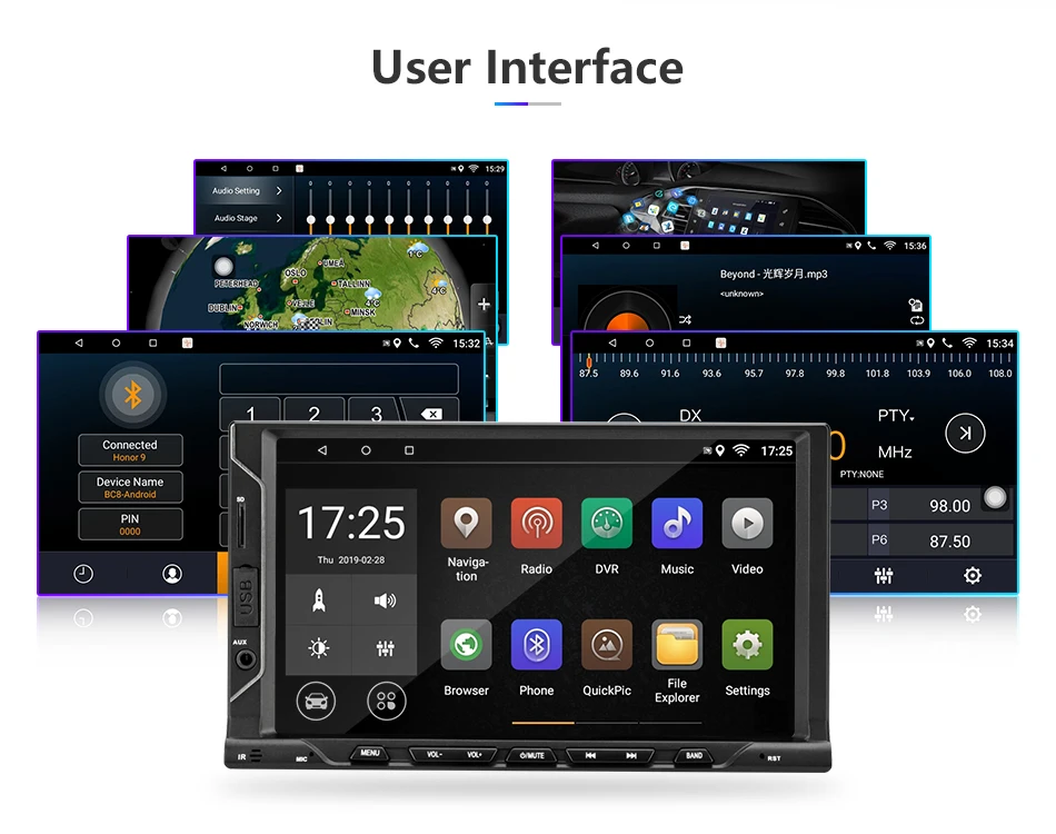 Sale 7" 2 Din Car Radio Multimedia Video Player Stereophonic Sound 8 Core Chip Offline Map Mobile Phone Link AUX Reverse Image Camera 11