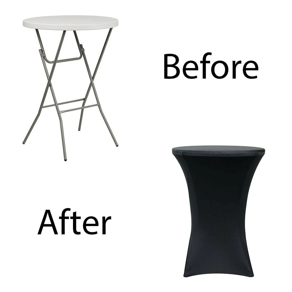  Elastic Cocktail Table Cover 60/80cm Height Stretch Spandex Cloth Wedding Party Bar Hotel Table Clo
