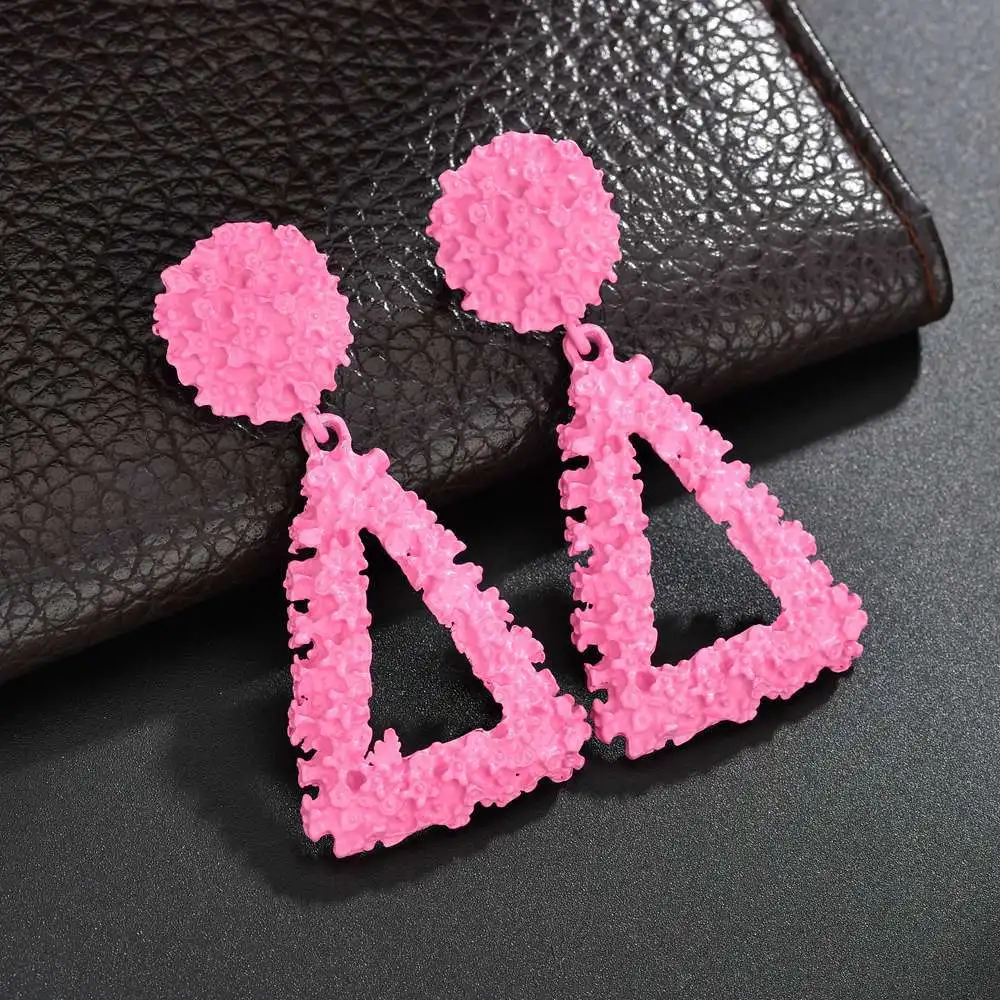 

Ufavoirte 2019 small Newest Fashion Triangle Earrings For Women European Design Drop Earrings Gift For Friend Geometric jewelry