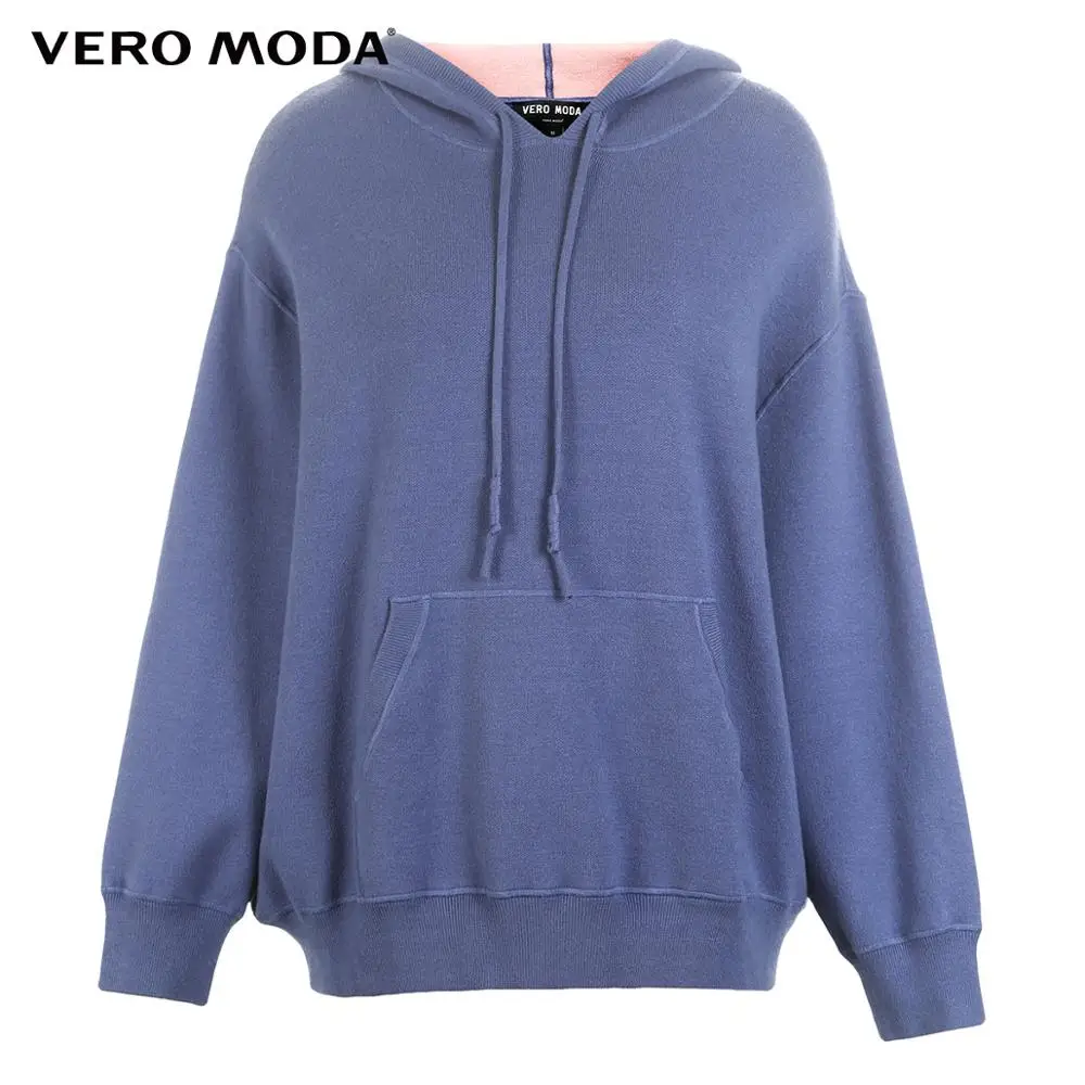 Vero Moda женский свитер свободного кроя с капюшоном с открытыми плечами вязаный Топ | 319113535