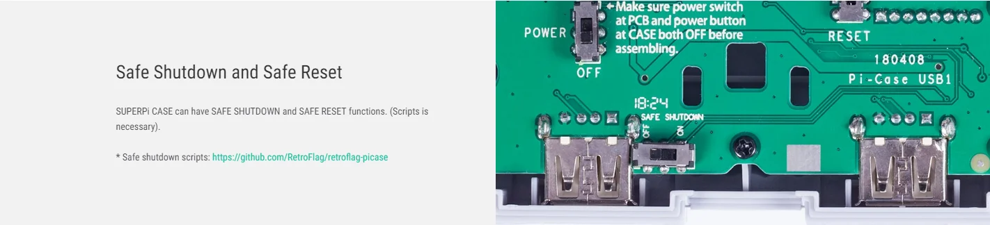 Retroflag SUPERPi CASE-U для Raspberry Pi 3 B+(B Plus) 2+ Retroflag классический usb-контроллер-J для Raspberry Pi, Windows, Switch
