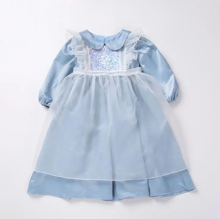 2020 Baby Girls Fashion Blue Dress Sets + Mesh Vest 5 sets/lot Wholesale Free Shipping | Детская одежда и обувь