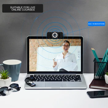 

1080P Webcam Auto Focus Conference Business Streaming 2 Mic Driver-free USB 2.0 Web Camera Video Call Meeting Broadcast Live