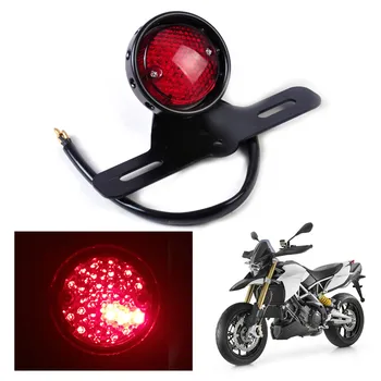 

12V Motorcycle LED Rear Brake Red Tail Stop Light Lamp W/ License Plate Mount For Harley Honda Suzuki Chopper Bobber Drop Ship