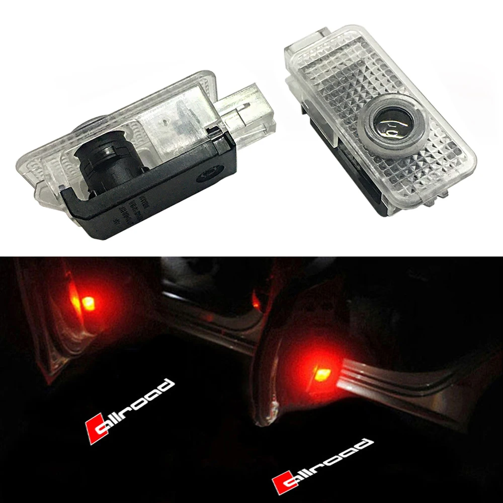 

2pc LED Car Door Light Projector Decorative lamp for audi allroad a4 b8 b6 b7 b5 a6 c5 A5 c6 c7 A8 A7 A3 Q3 Q5 Q7 TT 8J 8V V8