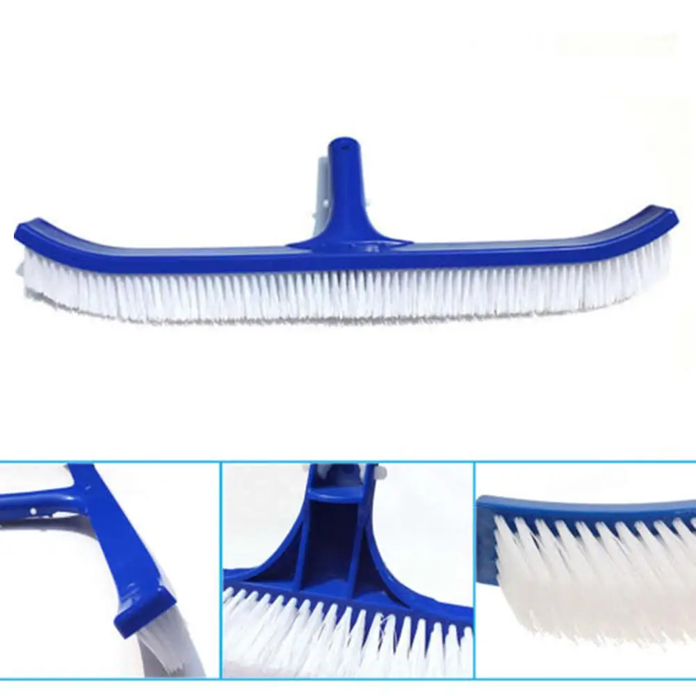 

18" Curved Swimming Pool Spa Wall & Floor Brush w/Nylon Bristles Cleaner Broom #CW