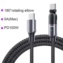

100W/60W Fast Charging Double Head TYPE-C Mobile Phone PD Rotating Data Cable
