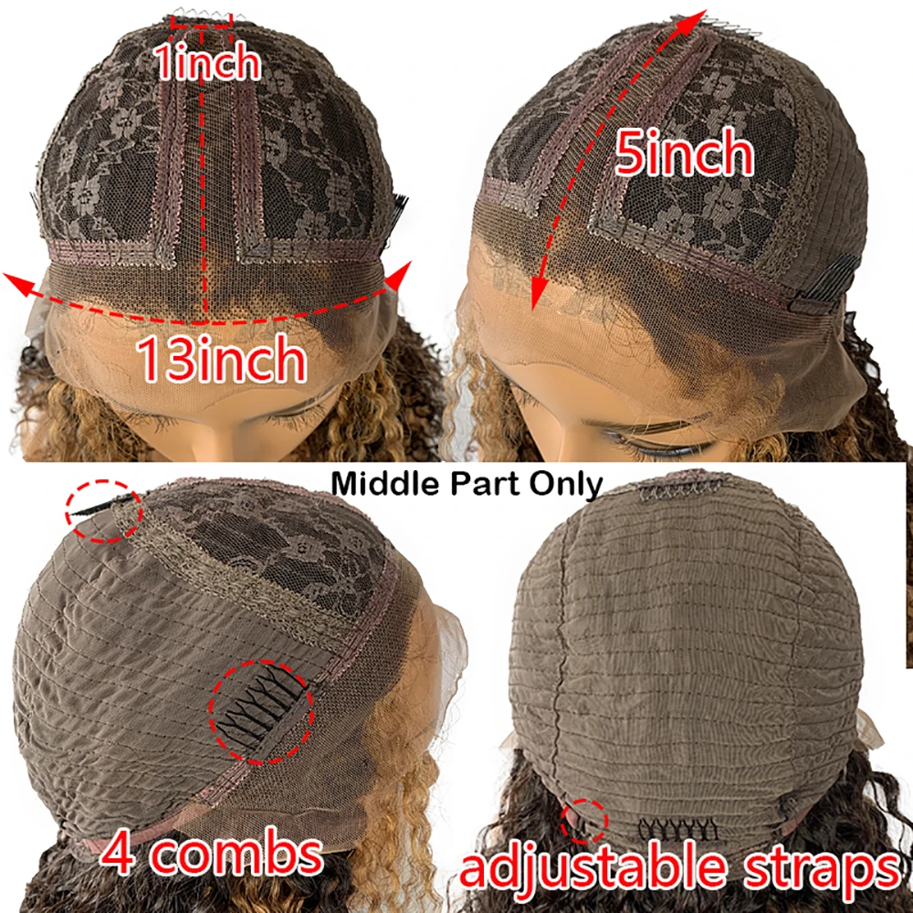 Onda do Corpo Perucas de Cabelo Ombre Destaque Laço Encerramento Peruca 180% Densidade Brasileiro Ondulado 13x4 Rendas Frontal Humano Remy 5x5 6 Cheap Apliques com cabelo humano