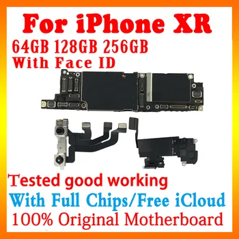 

Free iCloud For iPhone XR motherboard with Face ID / without Face ID 100% Original Unlocked For iPhone XR Logic board With chips